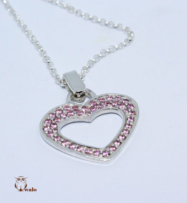 collar corazon rubi labII - Imagen 2