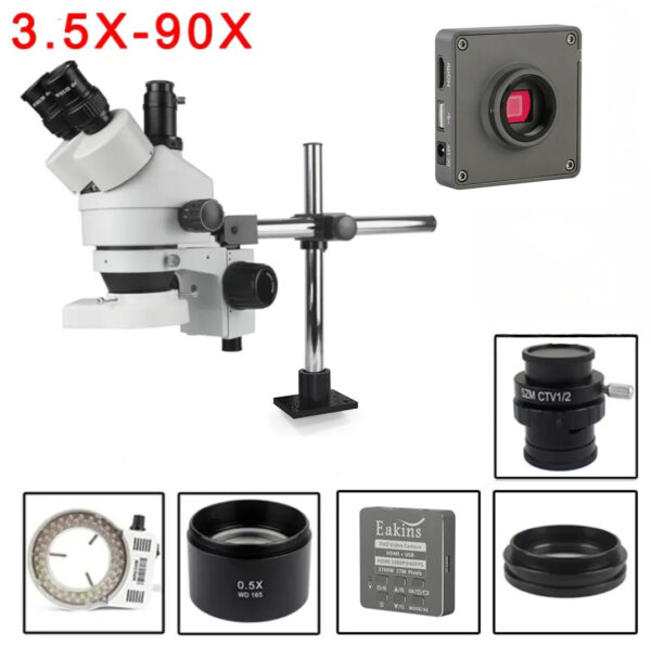 estereo microscopio trinocular para uso en joyería engastados de piedras y gemas y electronica, reparación de celulares y otros